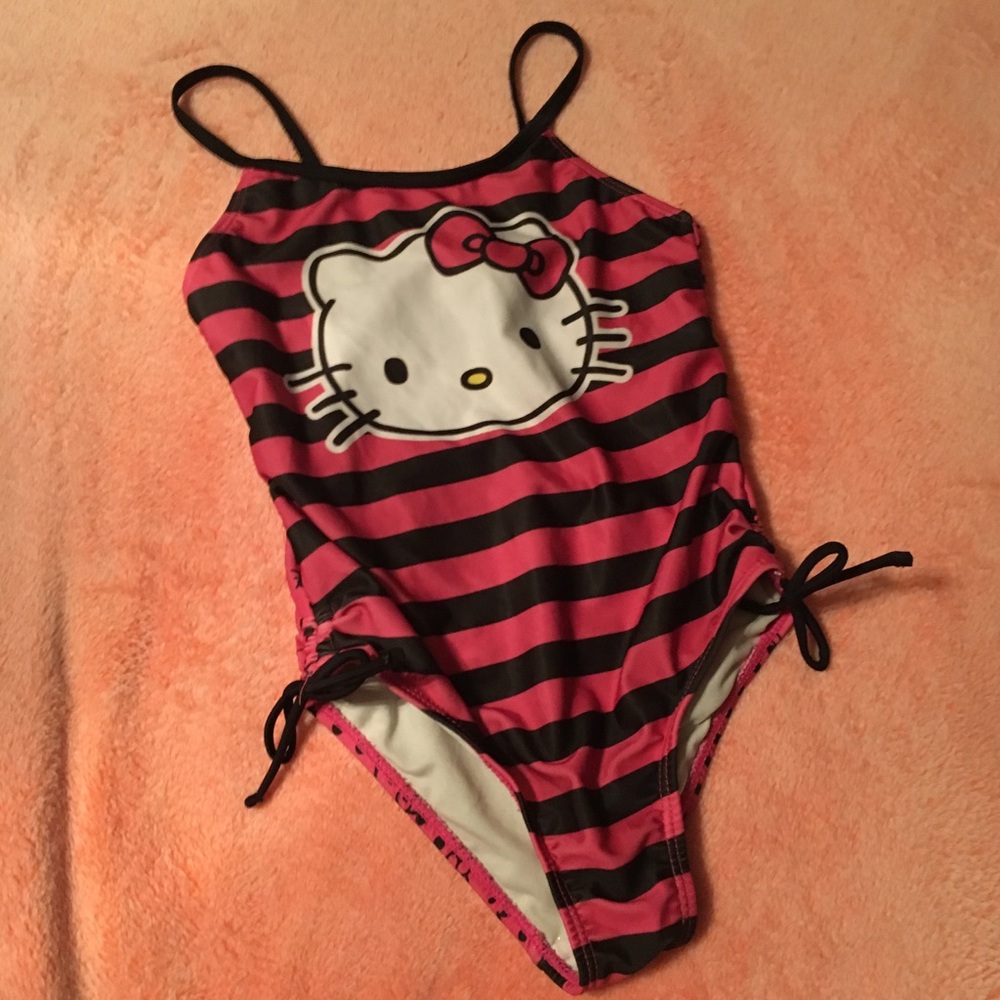 Pink Hello Kitty Girls Bathing Suit Small